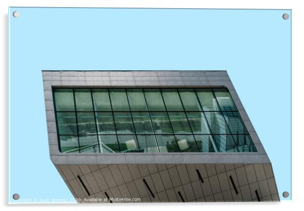 Modern architecture building in the University of Vienna Acrylic by Juan Jimenez