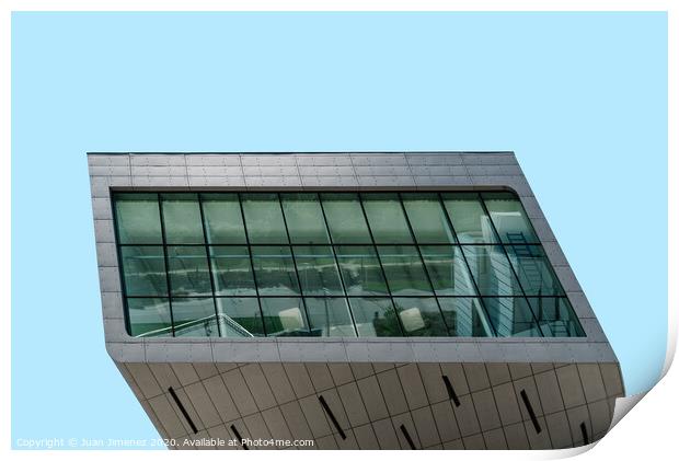 Modern architecture building in the University of Vienna Print by Juan Jimenez