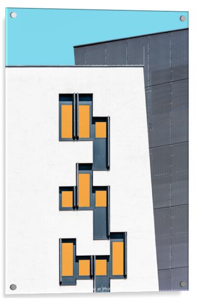 Modern architecture abstract minimalist building Acrylic by Juan Jimenez
