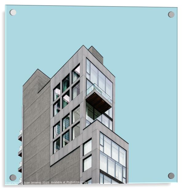 Modern architecture buildings in New York City Acrylic by Juan Jimenez
