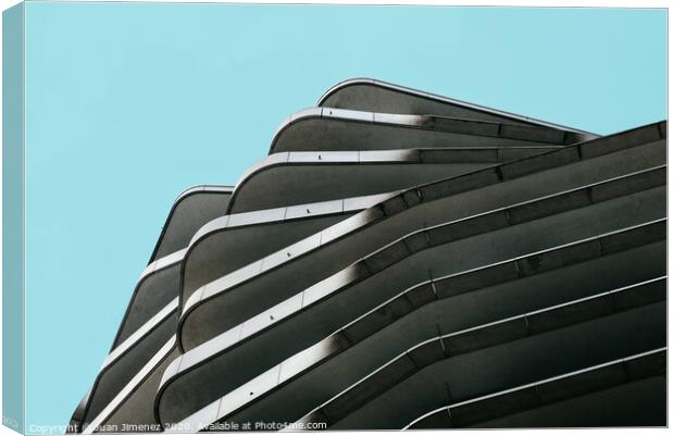 Abstract minimnal architecture against sky Canvas Print by Juan Jimenez