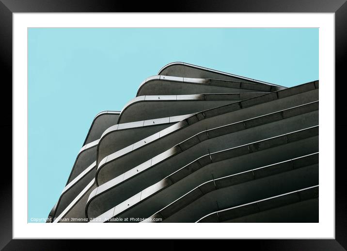 Abstract minimnal architecture against sky Framed Mounted Print by Juan Jimenez