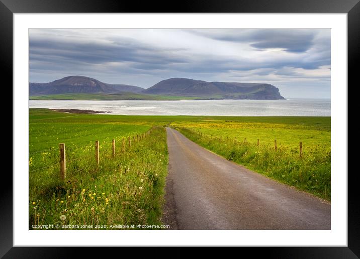 Isle of Hoy from Innertown Orkney Scotland Framed Mounted Print by Barbara Jones