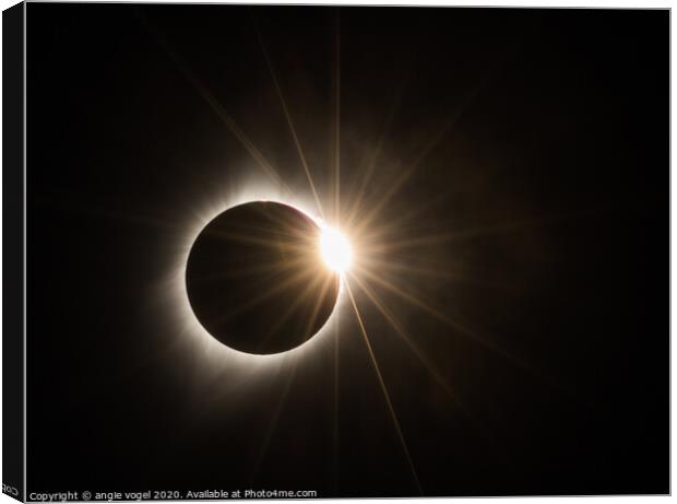 Solar Eclipse Canvas Print by angie vogel