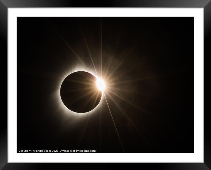 Solar Eclipse Framed Mounted Print by angie vogel