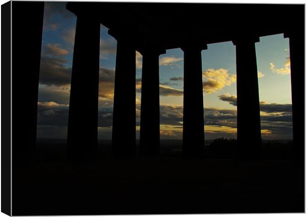 penshaw silhouette 2 Canvas Print by Northeast Images