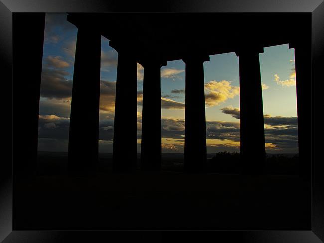 penshaw silhouette 2 Framed Print by Northeast Images