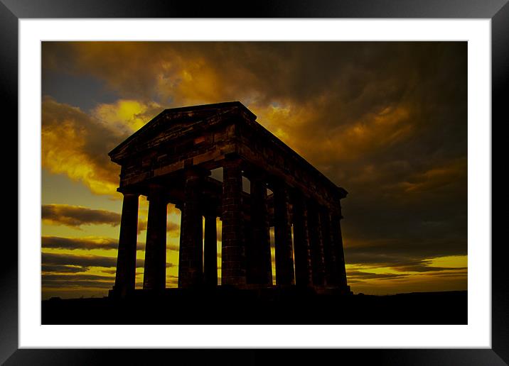 penshaw silhouette 3 Framed Mounted Print by Northeast Images
