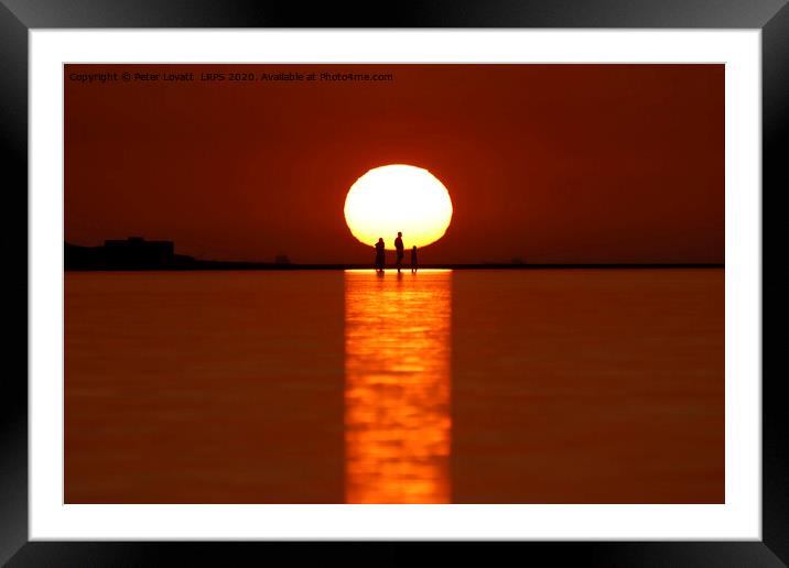 West Kirby Marine Lake Sunset, Wirral Framed Mounted Print by Peter Lovatt  LRPS