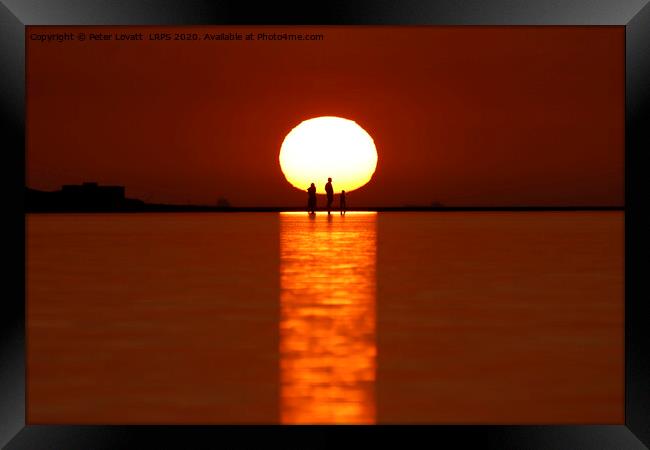 West Kirby Marine Lake Sunset, Wirral Framed Print by Peter Lovatt  LRPS