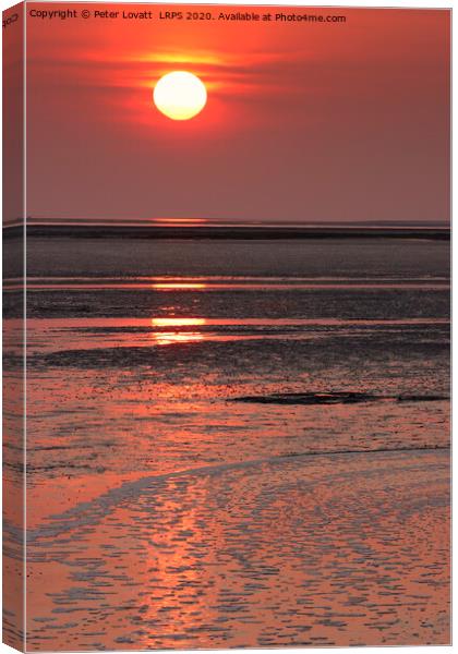 West Kirby Sunset, Wirral Canvas Print by Peter Lovatt  LRPS