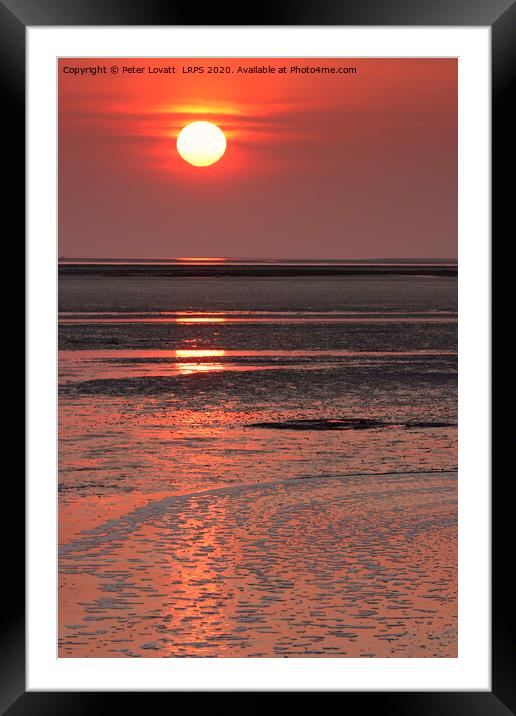 West Kirby Sunset, Wirral Framed Mounted Print by Peter Lovatt  LRPS