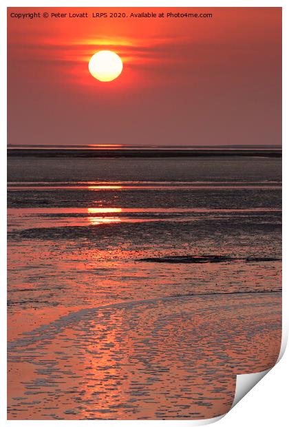 West Kirby Sunset, Wirral Print by Peter Lovatt  LRPS