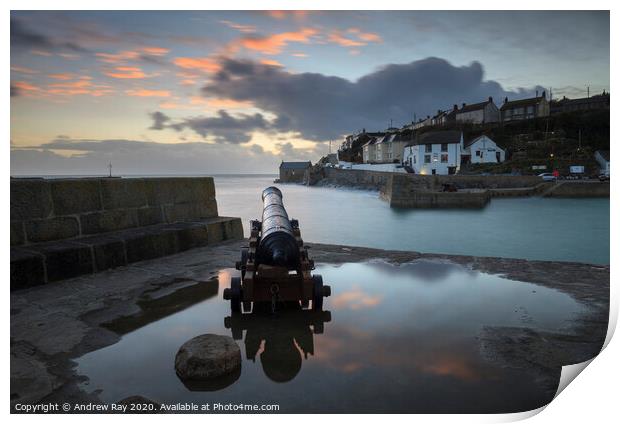 Sunset at Porthleven Canon Print by Andrew Ray