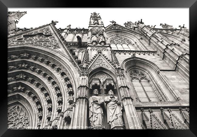 Barcelona cathedral Framed Print by Alessandro Ricardo Uva