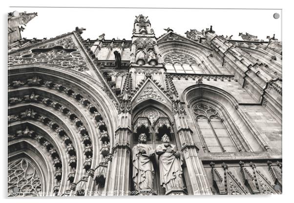 Barcelona cathedral Acrylic by Alessandro Ricardo Uva