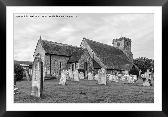 St Mary Magdalene Church in Lyminster Framed Mounted Print by Geoff Smith