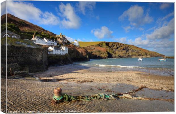Slipway view (Port Isaac) Canvas Print by Andrew Ray