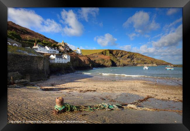 Slipway view (Port Isaac) Framed Print by Andrew Ray