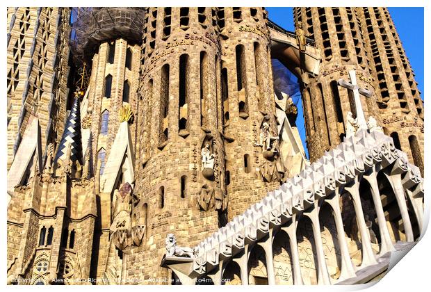 La Sagrada Familia - Barcelona Print by Alessandro Ricardo Uva