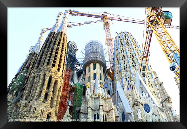 La Sagrada Família - Barcelona Framed Print by Alessandro Ricardo Uva