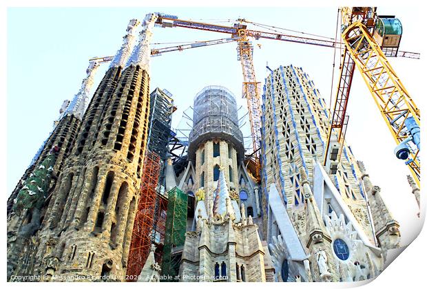 La Sagrada Família - Barcelona Print by Alessandro Ricardo Uva