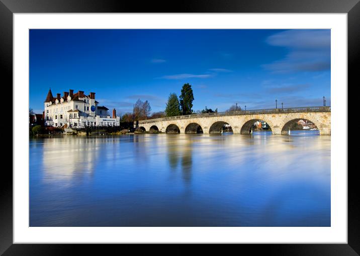 Maidenhead Bridge Framed Mounted Print by Mick Vogel
