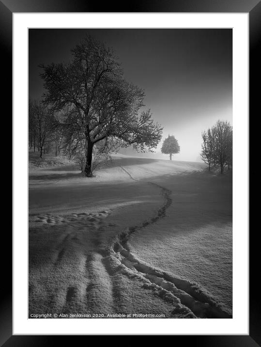 A Winters Trail Framed Mounted Print by Alan Jenkinson