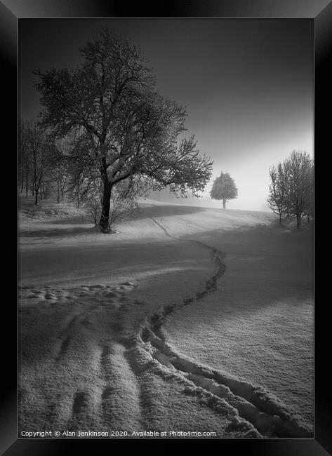 A Winters Trail Framed Print by Alan Jenkinson