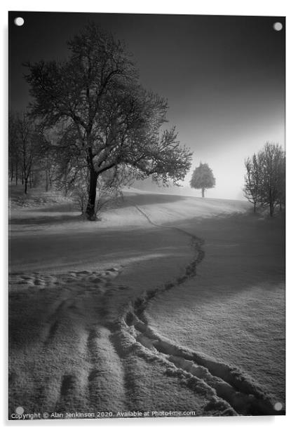 A Winters Trail Acrylic by Alan Jenkinson