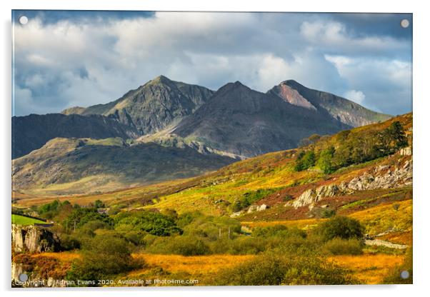 Snowdon Mountain Wales Acrylic by Adrian Evans