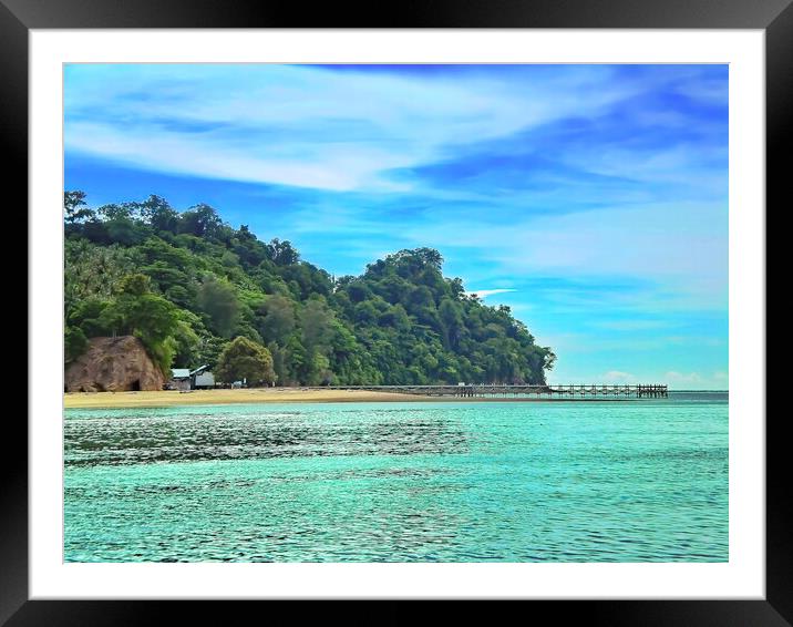 Paradise Island on Sulawesi Framed Mounted Print by John Lusikooy