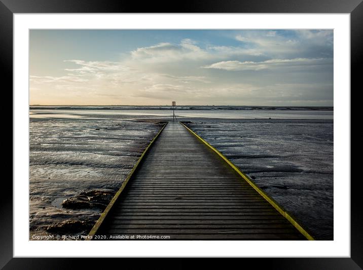 Lytham St Anne`s lifeboat launch Framed Mounted Print by Richard Perks