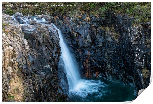 Waterfall on the River Brittle, Isle of Skye Print by Angus McComiskey