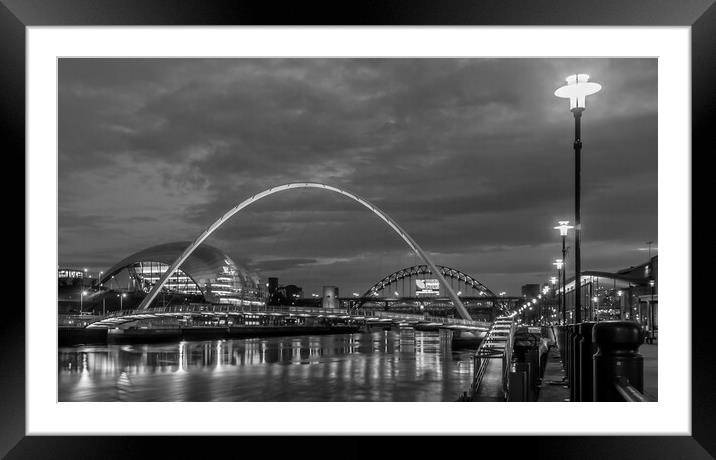 Millennium Bridge at twilight  Framed Mounted Print by Naylor's Photography