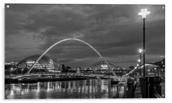 Millennium Bridge at twilight  Acrylic by Naylor's Photography