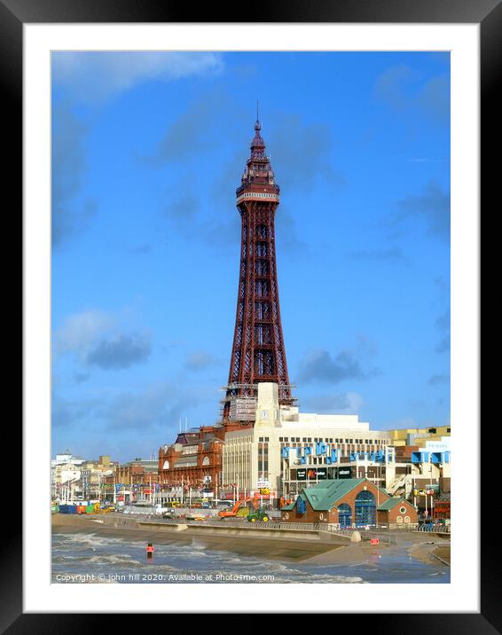 Blackpool Tower Framed Mounted Print by john hill