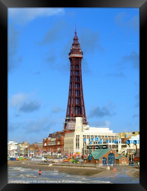 Blackpool Tower Framed Print by john hill