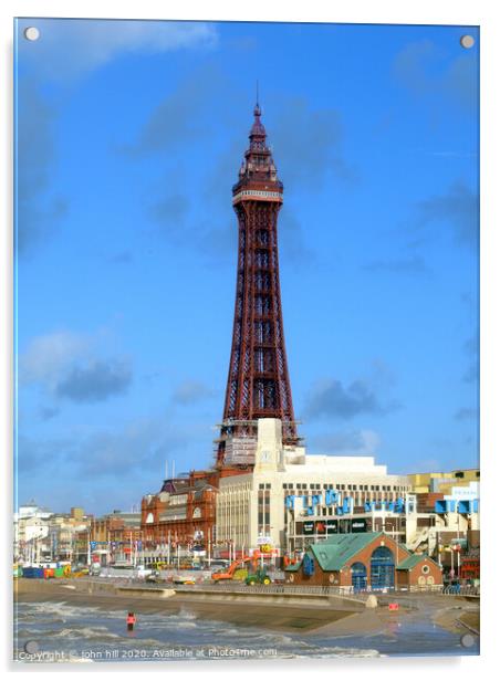 Blackpool Tower Acrylic by john hill