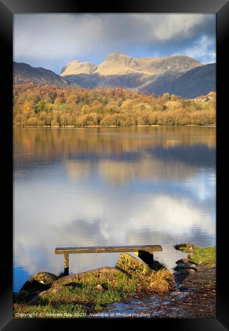 Elterwater Reflections Framed Print by Andrew Ray