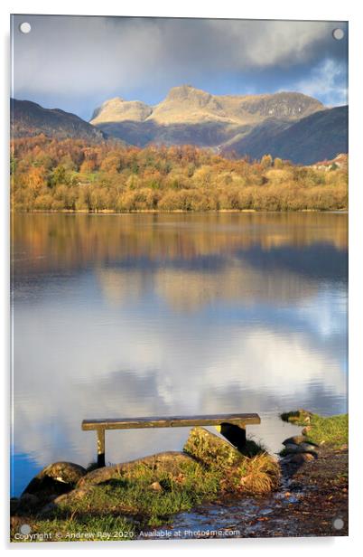 Elterwater Reflections Acrylic by Andrew Ray