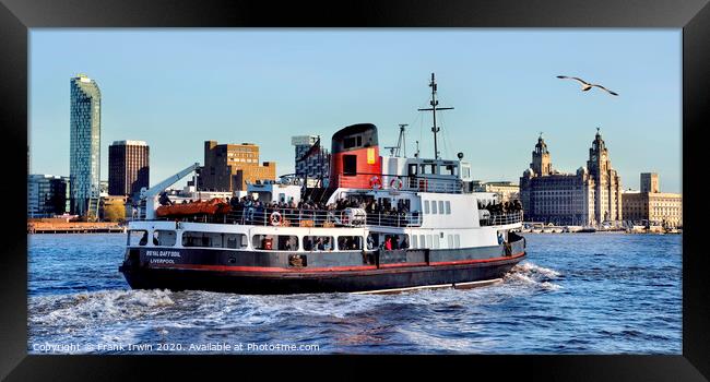 Mersey Ferryboat Royal Daffodil on The River Mersey Framed Print by Frank Irwin