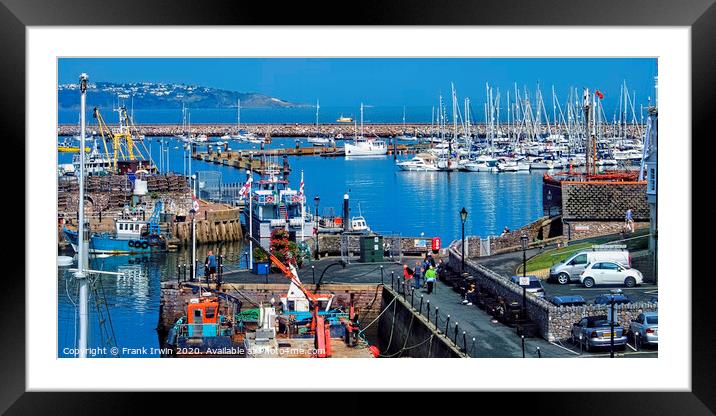 Brixham Harbour's marina Framed Mounted Print by Frank Irwin