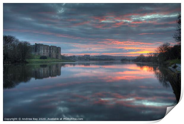 Carew Reflections Print by Andrew Ray