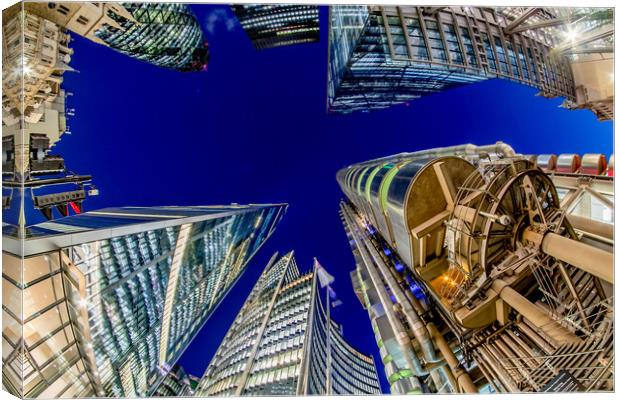 Looking Up In The City Canvas Print by peter tachauer