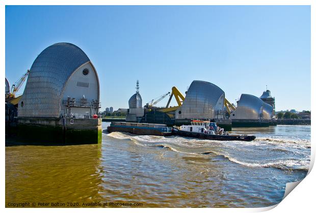 The Thames Barrier, London, UK. Print by Peter Bolton