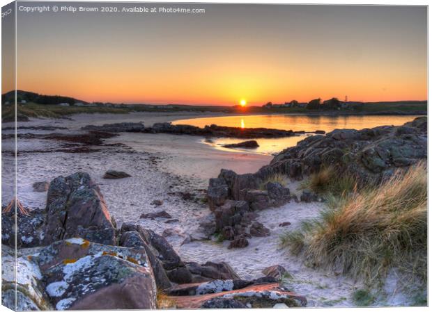 Mellon Udrigle at Sunset. Scotland Canvas Print by Philip Brown