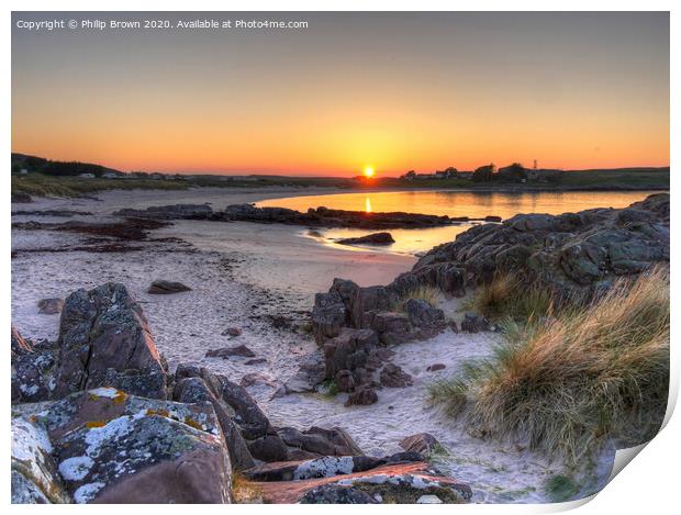 Mellon Udrigle at Sunset. Scotland Print by Philip Brown