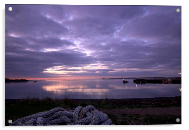Holy Island Lindisfarne Northumberland Coast  Acrylic by David Thompson