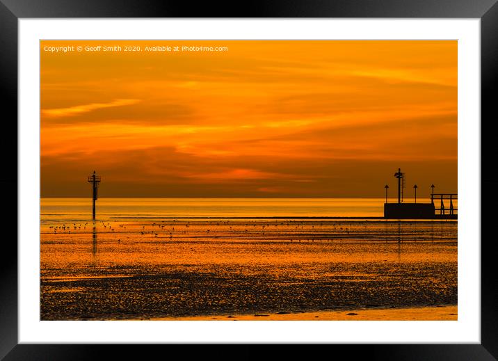 Orange Sky at Sunset Framed Mounted Print by Geoff Smith